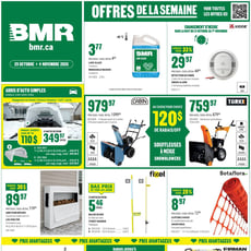 BMR du 29 octobre au 4 novembre 2026