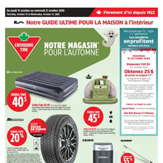 Canadian Tire du 15 au 21 octobre 2026