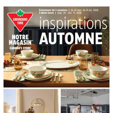 Canadian Tire du 24 septembre au 14 octobre 2026