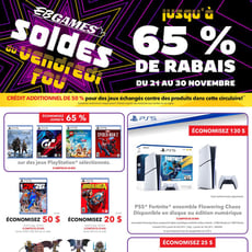  EB Games - GameStop - Solde du Vendredi Fou
