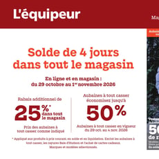 L'équipeur du 29 octobre au 1er novembre 2026
