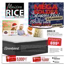  Maison Rice - Matelas - Méga Soldes d'Après Noël