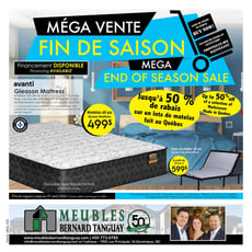  Meubles Bernard Tanguay - Méga vente fin de saison