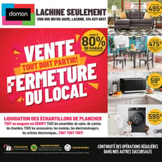  Meubles Domon - Vente de fermeture, Lachine seulement