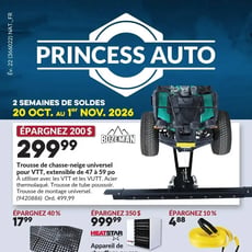 Princess Auto du 20 octobre au 1er novembre 2026
