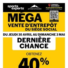  Sports Experts - Méga Vente d'Entrepôt du Siège Social