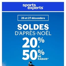  Sports Experts - Solde d'Après-Noël