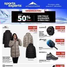  Sports Experts - Vendredi Fou jusqu'à 50%