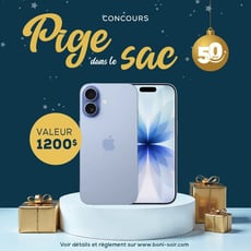 Participons au concours Boni-Soir pour remporter un iPhone 17 exceptionnel.