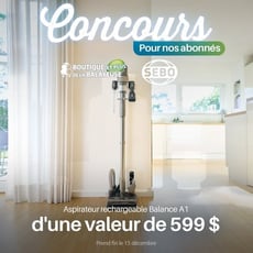 Participez au Concours Boutique Balayeuse - Remportez un aspirateur Balance A1 Sebo à 599 $ !