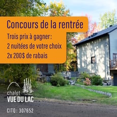 Concours Chalet - N&J : Remportez deux nuitées offertes!