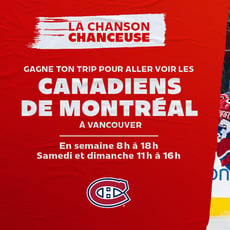 Participez au concours CKOI 96,9 et gagnez un voyage pour voir les Canadiens à Vancouver !