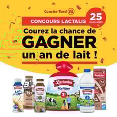 Concours Couche-Tard : Remportez une année de lait Lactalis !