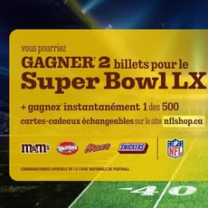 Concours : Remportez deux places pour assister au prestigieux Super Bowl LX.