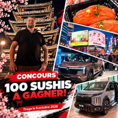 Participez au concours pour gagner 100 sushis chez Odori!