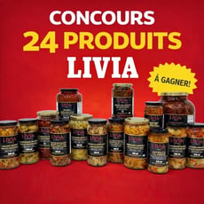 Participez pour remporter 24 produits Livia!