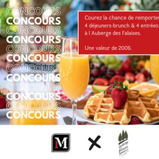 Concours : Remportez 4 brunchs-déjeuners et 4 accès au spa à L'Auberge des Falaises !