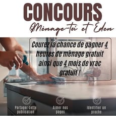 Participez au concours pour remporter 4 heures de ménage et 4 mois de produits en vrac !