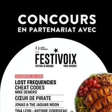 Participez et remportez 4 passes VIP pour le Festivoix du 26 juin et une carte de 100$ chez Poulet Rouge.