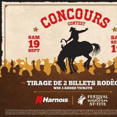 Participez au concours et gagnez des billets pour le rodéo du Festival Western de St-Tite!