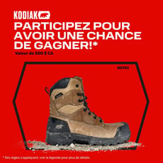 Participez au concours pour gagner deux paires de bottes de travail Kodiak Berg!