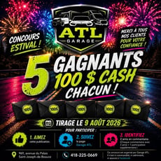 Participez pour remporter l'un des cinq prix de 100$ en numéraire!