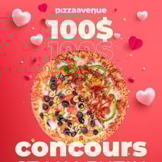 Participez au concours et remportez une des quatre cartes-cadeaux Pizza Avenue de 25 $.