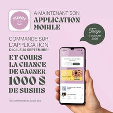 Participez afin de remporter une carte-cadeau Sushi Taxi d'une valeur totale de 1000$ !