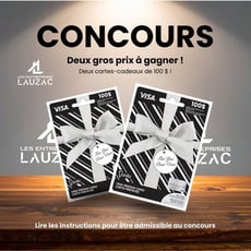 Participez et remportez l'une des deux cartes-cadeaux d'une valeur de 100 dollars!
