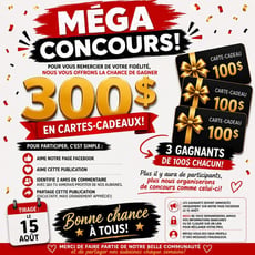 Chance de gagner une carte-cadeau de 100$ chez Escomptes Fortin!