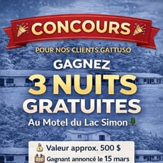 Concours : Remportez un séjour de trois nuits gracieuses au motel du Lac Simon !
