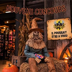 Concours pour remporter un animatronique Scary Sitting Scarecrow!