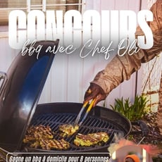 Participez pour remporter un repas BBQ raffiné à domicile pour 8 convives, orchestré par Chef Oli et son équipe!