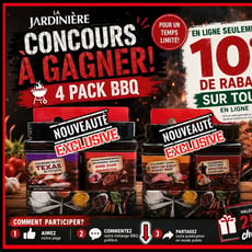 Participez au concours pour remporter un lot exclusif de 4 ensembles BBQ La Jardinière!