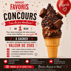 Participez et remportez un exquis forfait gourmand chez Chocolats Favoris à Joliette !