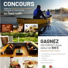 Concours : Gagnez un séjour pour deux, d'une valeur de 500 $, à l'Auberge du Chemin Faisant