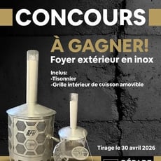 Concours : Remportez un foyer extérieur en acier inoxydable !