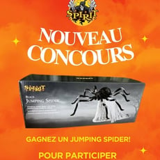 Participez au concours pour gagner un Jumping Spider de Spirit Halloween!