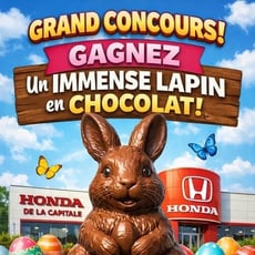 Participez et remportez un monumental lapin en chocolat!