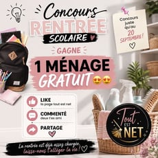 Participez au concours pour remporter un ménage gratuit!