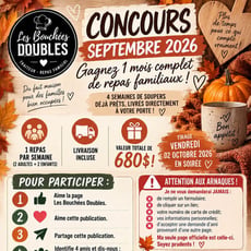 Participez et gagnez un repas en famille chaque semaine pendant un mois!