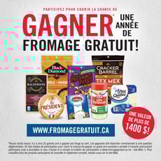Participez pour remporter une année entière de fromage offert !
