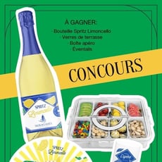 Concours : Remportez un flacon de Spritz Limoncello Nicolas Laloux, verres, boîte apéritive et éventail !