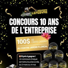 Participez pour remporter une carte cadeau de 100 $ chez Centre Jardin Floréal !