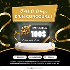Participez et remportez un bon d'achat de 100 dollars!