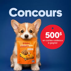 Participez pour remporter une carte-cadeau St-Hubert et Mondou de 250$ chacune!