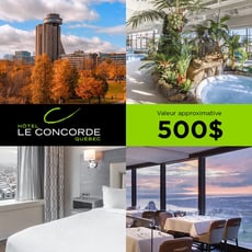 Concours : Remportez une escapade romantique à l’Hôtel Le Concorde Québec.