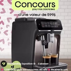 Participez au concours pour remporter une cafetière Philips 3300, estimée à 599 dollars!