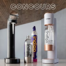Participez et tentez de remporter une élégante machine à eau pétillante Indigo Soda!