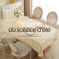 Participez au concours pour remporter une élégante nappe Colette de Maison L'Artisane, couleur libre.
